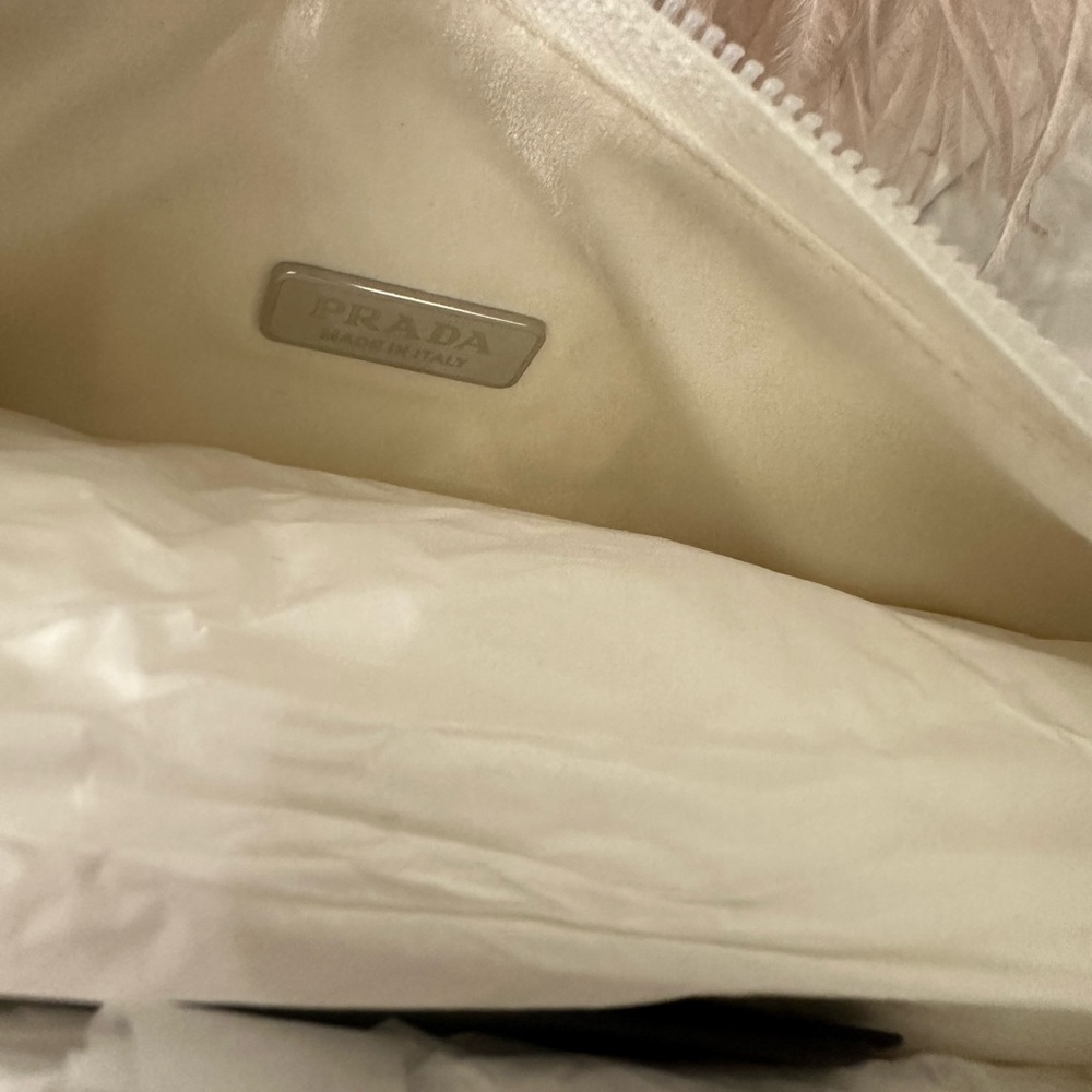 Prada Re-Edition Satin Bag With Crystals White - Picture 5 of 6